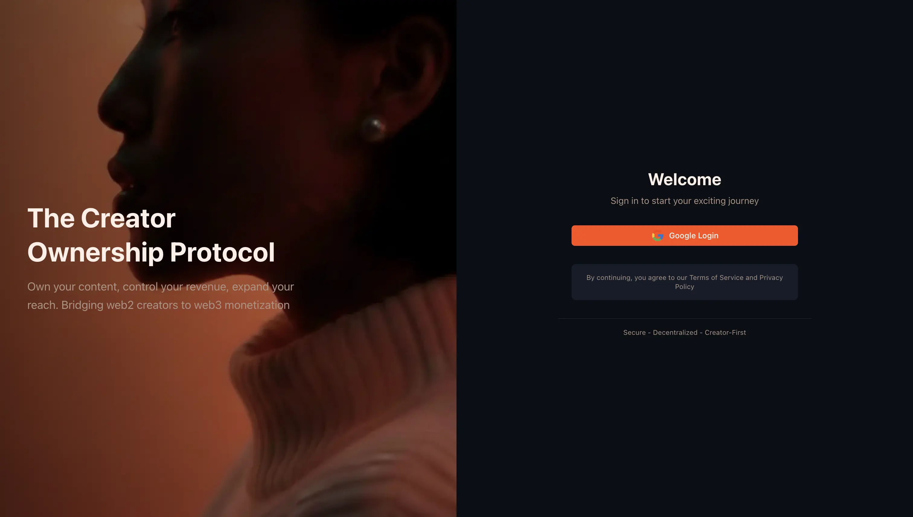 Zing Protocol login page